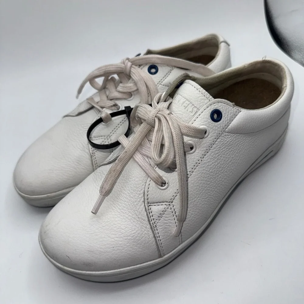 Birkenstock QO 500 NL White Leather Safety Slip Resistant Shoes‎ Work M6 L8 EU39